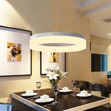 2016新款现代简约led客厅灯具圆形餐厅灯创意个性灯饰线形餐吊灯