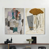 毕加索抽象装饰无框画印刷喷绘仿制油画客厅卧室玄关餐厅背景遮挡