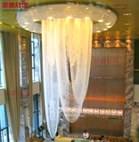 酒店大堂水晶灯客厅灯现代简约售楼部工程吸顶灯会所宾馆大气吊灯