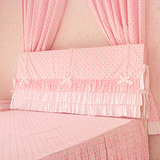 巧致生活 水粉色床头罩床头套1.8m床靠背1.5米2.0全棉布艺防尘罩