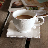 北欧陶瓷咖啡杯牛奶杯玻璃水杯子餐具茶具法式马克杯早餐杯碟套装