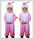 六一儿童节圣诞儿童表演服装演出动物小兔子服装COS动物粉兔衣服