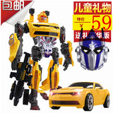 变形金刚4大黄蜂擎天柱 声光版大号汽车机器人模型正版男女孩玩具