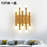 后现代创意竹子壁灯 个性简约过道走廊餐厅客厅卧室床头墙壁灯