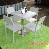 简约餐厅桌椅 咖啡厅桌椅组合 奶茶桌 白色甜品店桌椅 洽谈小方桌
