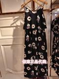 拉夏贝尔 正品代购 2016夏装新款印花吊带长款连衣裙10010180-399