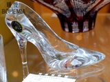 T捷克原装进口波西米亚BOHEMIA水晶玻璃—灰姑娘水晶鞋　饰品摆件