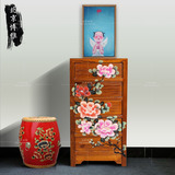 素面木纹现代中式5斗柜卧室储物柜新古典特色可定做实木复古家具