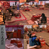 中国风现代中式琴桌手工彩绘会客厅茶几床尾凳床榻可定做实木家具