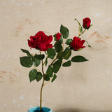 3头高品质仿真玫瑰花落地假花客厅摆放花卉绢花仿真花束装饰花