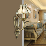 欧式壁灯美式电视墙卧室床头壁灯复古全铜灯焊锡双头壁灯