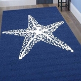 简欧个性海蓝星地毯 房间样板间客厅茶几卧室床边毯定制手工地毯