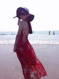 巴厘岛夏碎花显瘦露背海边度假海滩裙沙滩裙波连衣裙西米亚长裙仙