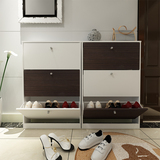 家用客厅超薄翻斗鞋柜 简约现代 多色搭配大容量实木纹鞋柜