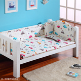 婴儿床围五件套全棉卡通床单床靠围含内胆 宝宝儿童纯棉床上用品