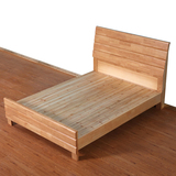 全实木床橡木床双人床现代简约中式床1.5m1.8米小户型卧室床婚床