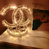 创意新款时尚婚庆礼品时尚高档LED不锈钢水晶客厅卧室吧装饰台灯