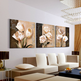 客厅抽象装饰画现代三联画水晶画无框画餐厅画复古欧式沙发墙壁画