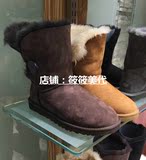 UGG雪地靴5803美国正品代购澳洲羊皮毛一体贝利纽扣中筒保暖女鞋