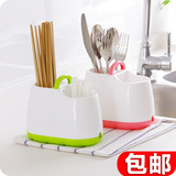 创意手提韩式筷子笼筷子筒 餐具勺子收纳盒 厨房沥水筷子收纳架
