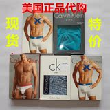 特价美国正品代购Calvin Klein CK男士棉质三角四角平角内裤盒装