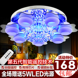 圆形水晶灯LED吸顶灯现代客厅艺术吊灯温馨卧室房间灯时尚餐厅灯+
