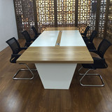 广盛办公家具大型板式会议桌长桌简约现代办公桌条形洽谈桌椅组合