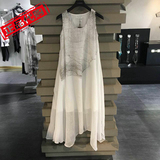 圣迪奥连衣裙正品代购新款夏女装雪纺无袖背心白色长裙S16281268