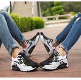 新款透气网布鞋大码男女鞋休闲情侣运动鞋跑步气垫鞋韩版增高板鞋