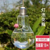 居家手工悬挂式玻璃灯泡花瓶 多肉植物花瓶 欧式水培花器复古装饰