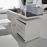 包邮白色钢琴烤漆电脑桌家用书桌简约现代宜家办公桌电脑台写字台