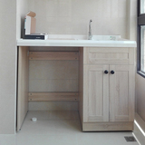 滚筒洗衣机柜组合洗衣柜阳台柜免漆板实木洗衣台盆带搓板浴室柜