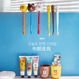 现货 韩国Line 2080布朗 可妮 莎莉牙刷牙刷架旅行套装