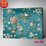 diy数字油画40*50手绘油画客厅现代大幅情侣花卉数码自己画喜鹊树