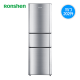 Ronshen/容声 BCD-202M/TX6三开门 三门电冰箱拉丝银面板家用冰箱