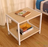 客厅新款金属小简约现代小方桌子实木方形边桌角几创意双层小户