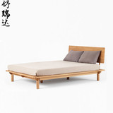 简约现代纯实木1.8米1.5米橡木特价双人床北欧宜家卧室家具小户型