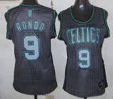 新2014 Sexy jersey Women Celtics #9 Rajon Rondo Black Grey