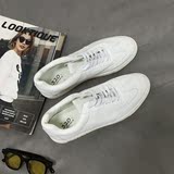 西西里男装男生小白鞋韩版潮流休闲夏季字母运动白色平底板鞋韩国