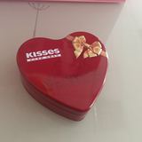 热销婚礼创意马口铁盒心形好时kisses巧克力6/10粒结婚喜糖盒成品