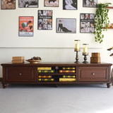 美式电视柜茶几组合实木套装小户型客厅家具欧式地柜现代简约矮柜