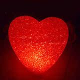 六一儿童活动用品14CM 红色心形米粒小夜灯 梦幻七彩水晶球