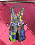 可可尼2016夏正品代购新款连衣裙 彩色拼接背带裙36204A020011F