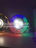 LED七彩色水晶射灯客厅3w天花灯嵌入式过道牛眼灯背景墙孔灯