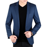 春季新品休闲西服男青年韩版潮修身型薄款单西格子男士西装外套