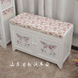 田园韩式包邮换鞋凳实木现代简约整装白色欧式收纳柜