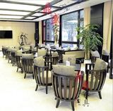 新中式售楼处洽谈桌椅组合酒店大堂会所餐厅茶坊休闲沙发椅子实木