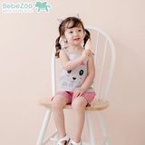 bebezoo韩国原单童装可爱女宝宝童套装韩版时尚两件套纯棉外出服