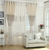 新款小树窗帘现代简约田园美式欧式客厅卧室书房遮光成品窗帘定制