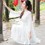 2016新款夏民族风女装裙子学生改良古装中国风汉服修身仙女连衣裙